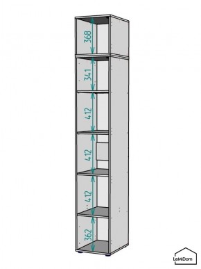Шкаф с антресолью Linnea MHR-1A-2 2450х400х510 (ДВ-М 11.1.25) в Губкинском - gubkinskiy.mebel24.online | фото 3