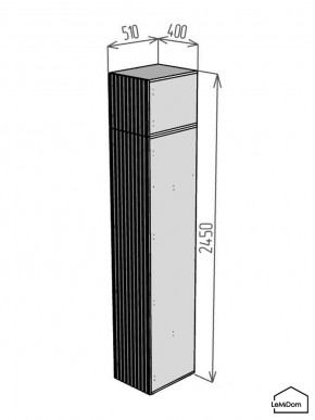 Шкаф с антресолью Linnea MHR-1A-3 2450х400х510 (ДВ-М 11.1.25) в Губкинском - gubkinskiy.mebel24.online | фото 2