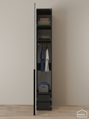 Шкаф с антресолью Linnea MHR-1A-3 2450х400х510 (Графит-М 11.1.25) в Губкинском - gubkinskiy.mebel24.online | фото 6
