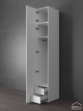 Шкаф с антресолью Linnea MHR-1POA-3 2450х400х510 (Белый-М 11.1.2) в Губкинском - gubkinskiy.mebel24.online | фото 6
