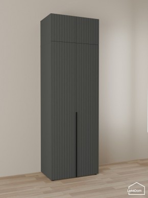 Шкаф с антресолью Linnea MHR-2A-3 2450х800х510 (Графит-М 11.1.25) в Губкинском - gubkinskiy.mebel24.online | фото 1