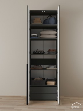 Шкаф с антресолью Linnea MHR-2A-3 2450х800х510 (Графит-М 11.1.25) в Губкинском - gubkinskiy.mebel24.online | фото 5