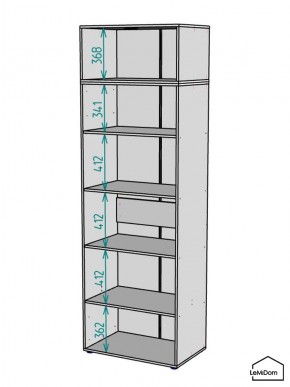 Шкаф с антресолью Linnea MHR-2POA-2 2450х800х510 (Белый-М 11.1.2) в Губкинском - gubkinskiy.mebel24.online | фото 3