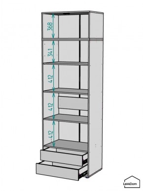 Шкаф с антресолью Linnea MHR-2POA-4 2450х800х510 (Белый-М 11.1.2) в Губкинском - gubkinskiy.mebel24.online | фото 3