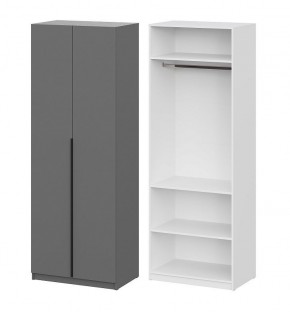 Шкаф ШК-5 + 2 полки (800) Графит серый в Губкинском - gubkinskiy.mebel24.online | фото