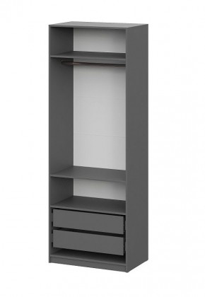 Шкаф ШК-5 + 2 полки + ящики (800) Графит в Губкинском - gubkinskiy.mebel24.online | фото 4