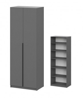 Шкаф ШК-5 + 4 полки (800) Графит в Губкинском - gubkinskiy.mebel24.online | фото 1