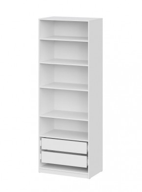 Шкаф ШК-5 + 4 полки + ящики (800) Белый текстурный в Губкинском - gubkinskiy.mebel24.online | фото