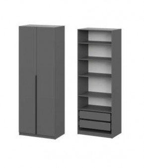Шкаф ШК-5 + 4 полки + ящики (800) Графит в Губкинском - gubkinskiy.mebel24.online | фото