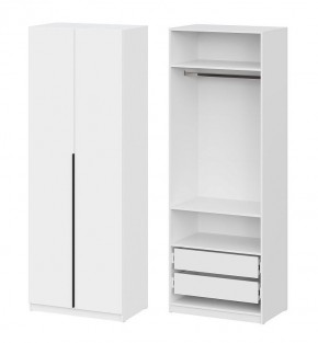 Шкаф ШК-5 + 2 полки + ящики (800) Белый текстурный в Губкинском - gubkinskiy.mebel24.online | фото