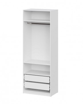 Шкаф ШК-5 + 2 полки + ящики (800) Белый текстурный в Губкинском - gubkinskiy.mebel24.online | фото 3