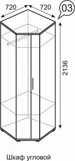 Шкаф угловой Ното в Губкинском - gubkinskiy.mebel24.online | фото 3