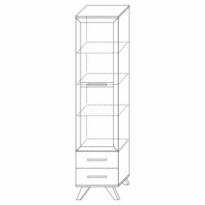 Шкаф-витрина 450 Вега Скандинавия в Губкинском - gubkinskiy.mebel24.online | фото 3