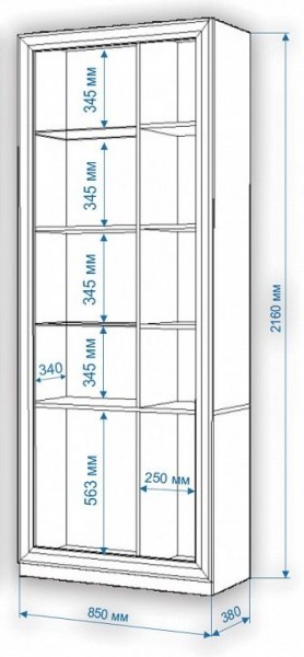 Шкаф-витрина Нобиле ШВтВ-ФСД-ФГК в Губкинском - gubkinskiy.mebel24.online | фото 3