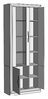 Шкаф-витрина Нобиле ШВтВ-ФСД-ФГК в Губкинском - gubkinskiy.mebel24.online | фото 2