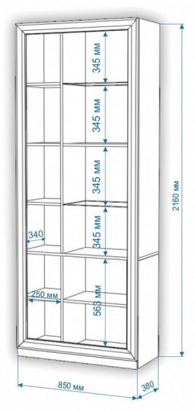 Шкаф-витрина Нобиле ШВтВ-ФСД-ФГК в Губкинском - gubkinskiy.mebel24.online | фото 3