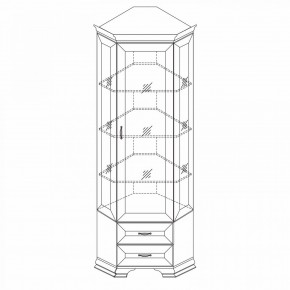 Шкаф-витрина угловой Сиена в Губкинском - gubkinskiy.mebel24.online | фото 2