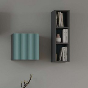 Сириния Куб 2 серый графит/МДФ бриз в Губкинском - gubkinskiy.mebel24.online | фото 3