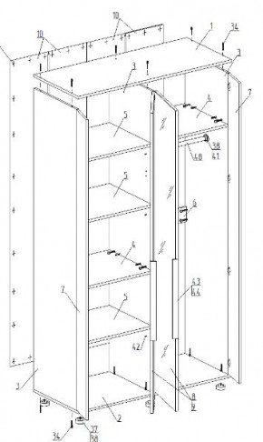 Спальный гарнитур "Лео" (модульный) в Губкинском - gubkinskiy.mebel24.online | фото 6