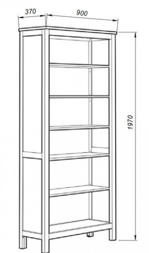 Стеллаж 00 Кантри, массив сосны, цвет белый в Губкинском - gubkinskiy.mebel24.online | фото 3
