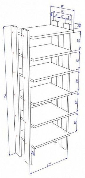 Стеллаж для обуви Cross СТЕЛ1 в Губкинском - gubkinskiy.mebel24.online | фото 3