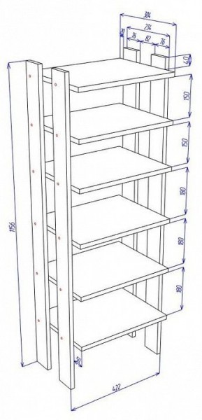 Стеллаж для обуви Cross СТЕЛ1 в Губкинском - gubkinskiy.mebel24.online | фото 4