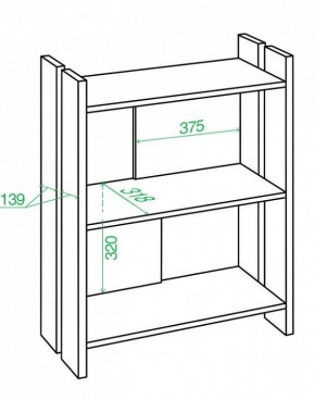 Стеллаж Домино Лайт СТЛ-ОН в Губкинском - gubkinskiy.mebel24.online | фото 2