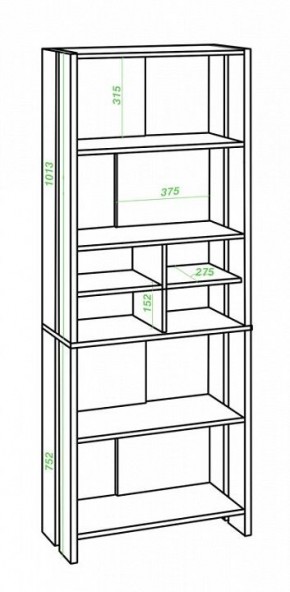 Стеллаж Домино Lite СТЛ-ОВХ в Губкинском - gubkinskiy.mebel24.online | фото 2