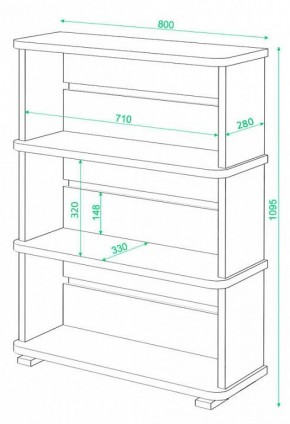 Стеллаж Домино СБ-25/3 в Губкинском - gubkinskiy.mebel24.online | фото 3