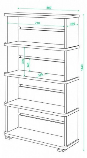 Стеллаж Домино СБ-25/4 в Губкинском - gubkinskiy.mebel24.online | фото 3