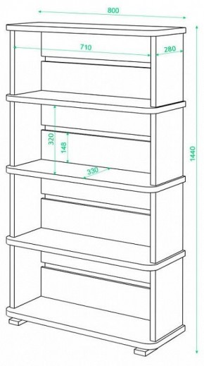 Стеллаж Домино СБ-25/4 в Губкинском - gubkinskiy.mebel24.online | фото 2