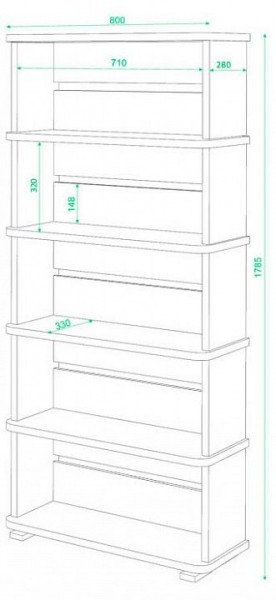 Стеллаж Домино СБ-25/5 в Губкинском - gubkinskiy.mebel24.online | фото 2
