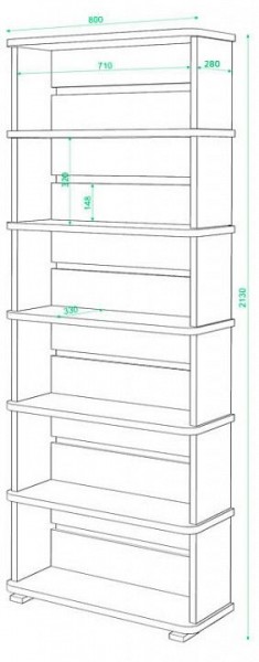 Стеллаж Домино СБ-25/6 в Губкинском - gubkinskiy.mebel24.online | фото 2