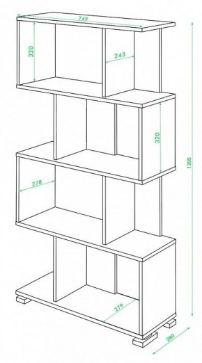 Стеллаж Домино СЛ-5-4 в Губкинском - gubkinskiy.mebel24.online | фото 2