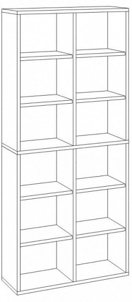 Стеллаж Домино СУ(ш2в2) в Губкинском - gubkinskiy.mebel24.online | фото 3