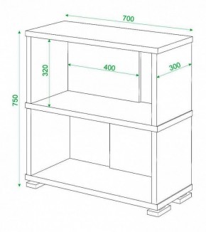 Стеллаж книжный Домино нельсон СБ-10_2 в Губкинском - gubkinskiy.mebel24.online | фото 3