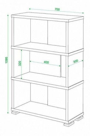 Стеллаж книжный Домино СБ-10_3 в Губкинском - gubkinskiy.mebel24.online | фото 3