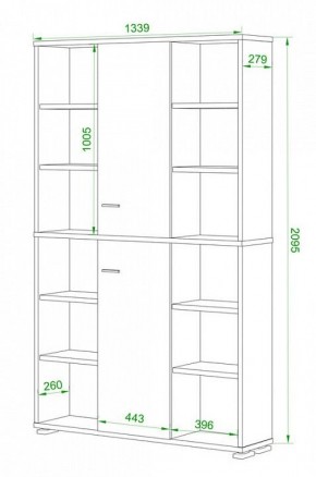 Стеллаж комбинированный Домино ПУ-40-2 в Губкинском - gubkinskiy.mebel24.online | фото 2