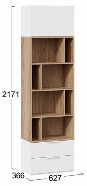 Стеллаж комбинированный Порто Исп. 2 ТД-393.07.20 в Губкинском - gubkinskiy.mebel24.online | фото 5