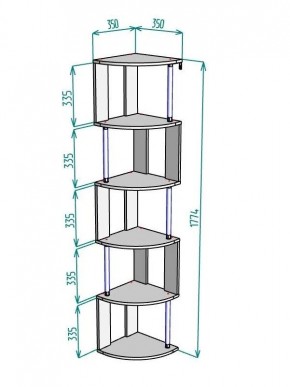 Стеллаж Maria S113-MA (Белый) в Губкинском - gubkinskiy.mebel24.online | фото 3