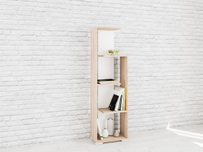 Стеллаж Ромео-6 Дуб сонома/Белый в Губкинском - gubkinskiy.mebel24.online | фото