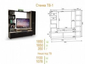 Стенка для гостиной ТВ-1 в Губкинском - gubkinskiy.mebel24.online | фото 2