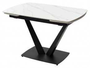 Стол ALATRI 120 MATT WHITE MARBLE SOLID CERAMIC / BLACK, ®DISAUR в Губкинском - gubkinskiy.mebel24.online | фото 2