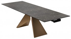 Стол ALES 180 BLACK GRAVE SOLID CERAMIC, керамика / бронзовый, ®DISAUR в Губкинском - gubkinskiy.mebel24.online | фото 7