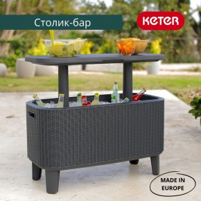 Стол Беви Бар (Bevy Bar Large Cool Bar), графит в Губкинском - gubkinskiy.mebel24.online | фото 1