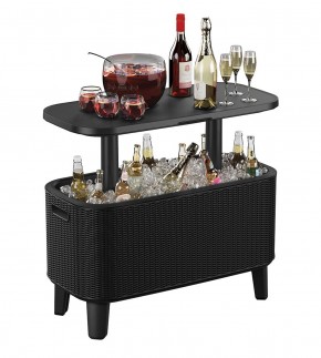 Стол Беви Бар (Bevy Bar Large Cool Bar), графит в Губкинском - gubkinskiy.mebel24.online | фото 3