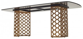 Стол CHIAVARI 220 KL-188 Контрастный мрамор матовый, итальянская керамика / Шампань, ®DISAUR в Губкинском - gubkinskiy.mebel24.online | фото 5