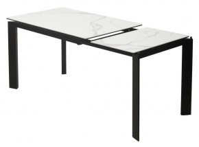Стол CORNER 120 HIGH GLOSS STATUARIO керамика, стекло/ черный каркас, ®DISAUR в Губкинском - gubkinskiy.mebel24.online | фото 4