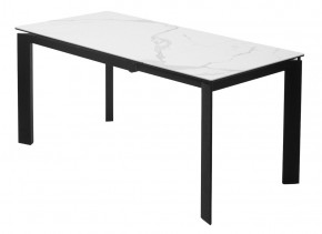 Стол CORNER 120 HIGH GLOSS STATUARIO керамика, стекло/ черный каркас, ®DISAUR в Губкинском - gubkinskiy.mebel24.online | фото 6