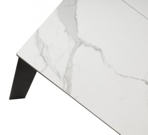Стол CORNER 120 HIGH GLOSS STATUARIO керамика, стекло/ черный каркас, ®DISAUR в Губкинском - gubkinskiy.mebel24.online | фото 8